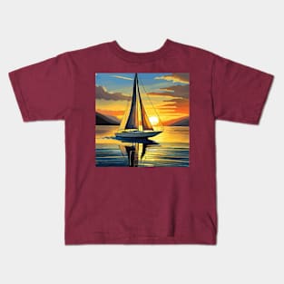 River with sunset Kids T-Shirt